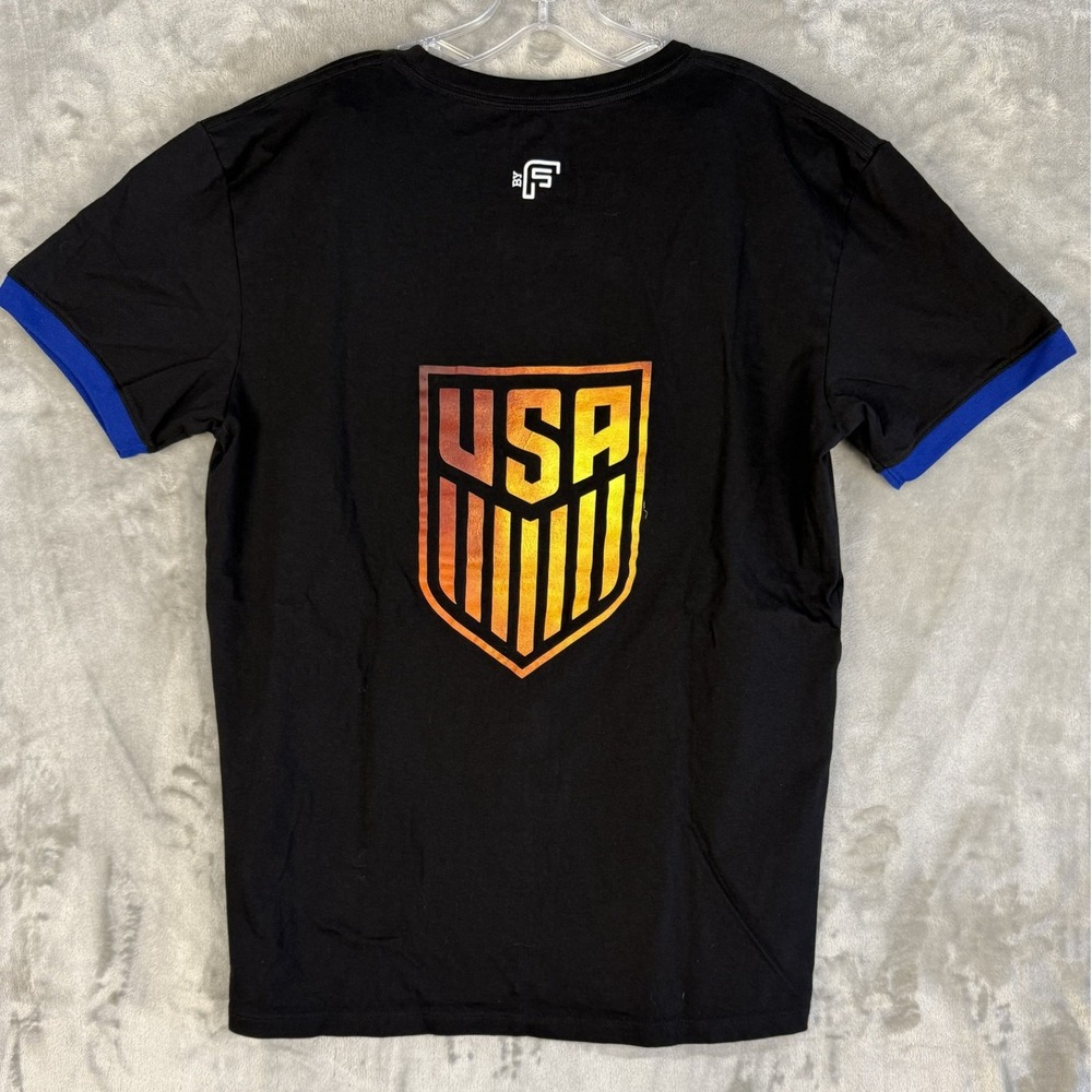 Mens USA Soccer T Shirt Black Short Sleeve Graphic Tee Qatar 2022 Large